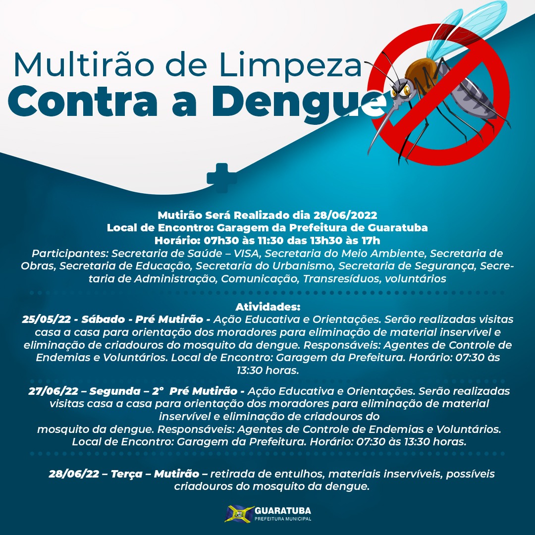 Prefeitura realiza Mutirão Contra a Dengue – Prefeitura Municipal de  Cosmópolis